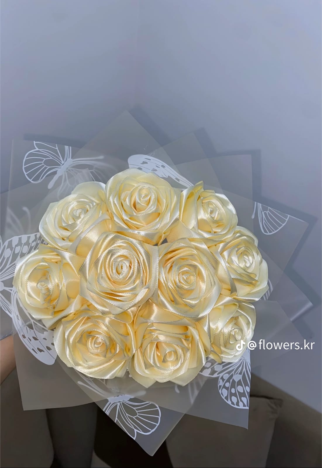 Shiny Yellow Ribbon Handmade Bouquet